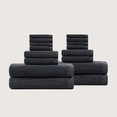 Set van 16 extreem sterke katoenen handdoeken voor dagelijks luxe