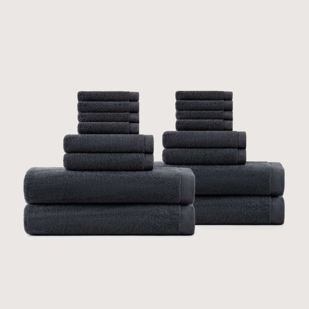 Extra sterke katoenen badset van 16 stuks – Comfort en douceur voor het hele gezin