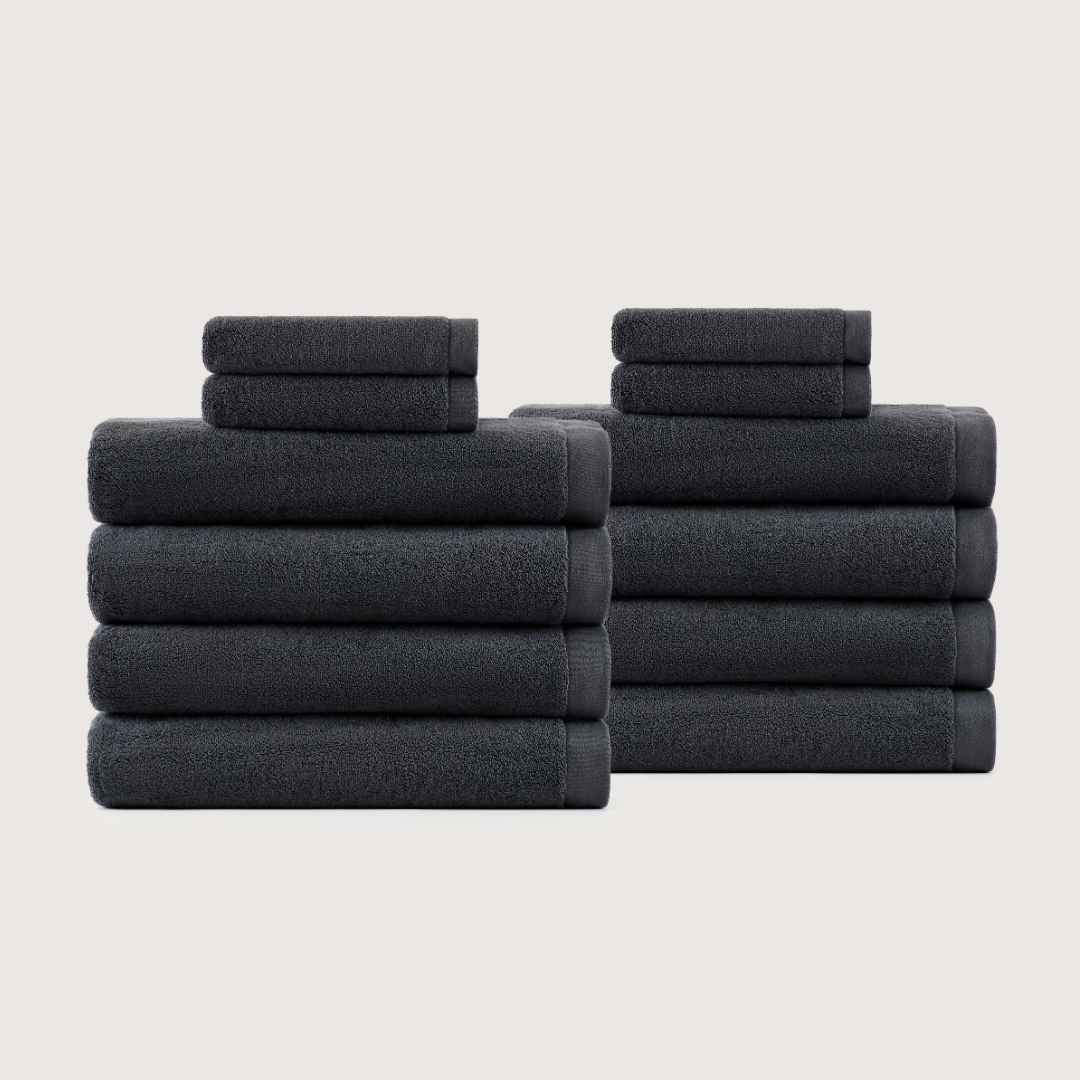 Premium ägyptisches Badezimmer-Set, 12-teilig, 1 + 1 gratis