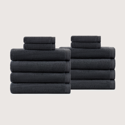 Premium ägyptisches Badezimmer-Set, 12-teilig, 1 + 1 gratis