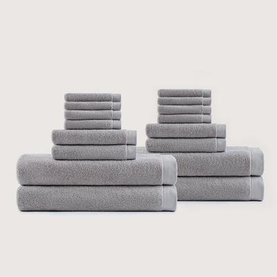 Extra sterke katoenen badset van 16 stuks – Comfort en douceur voor het hele gezin