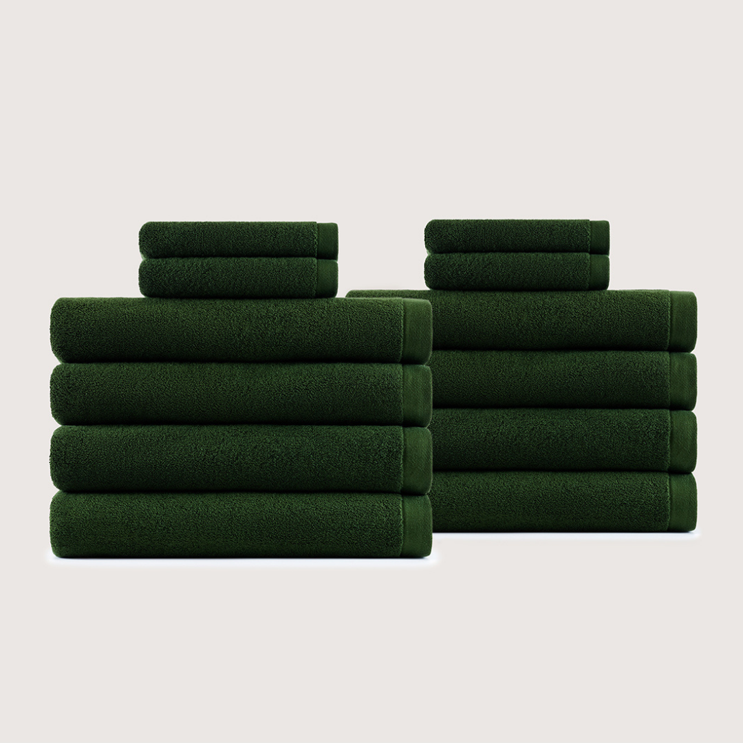 Premium ägyptisches Badezimmer-Set, 12-teilig, 1 + 1 gratis