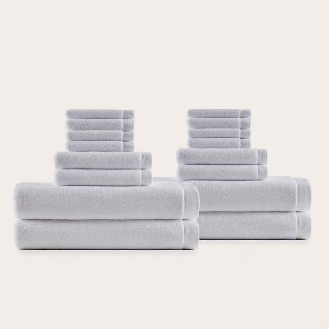 Set van 16 ultradikke katoenen washandjes voor een knusse slechte ervaring