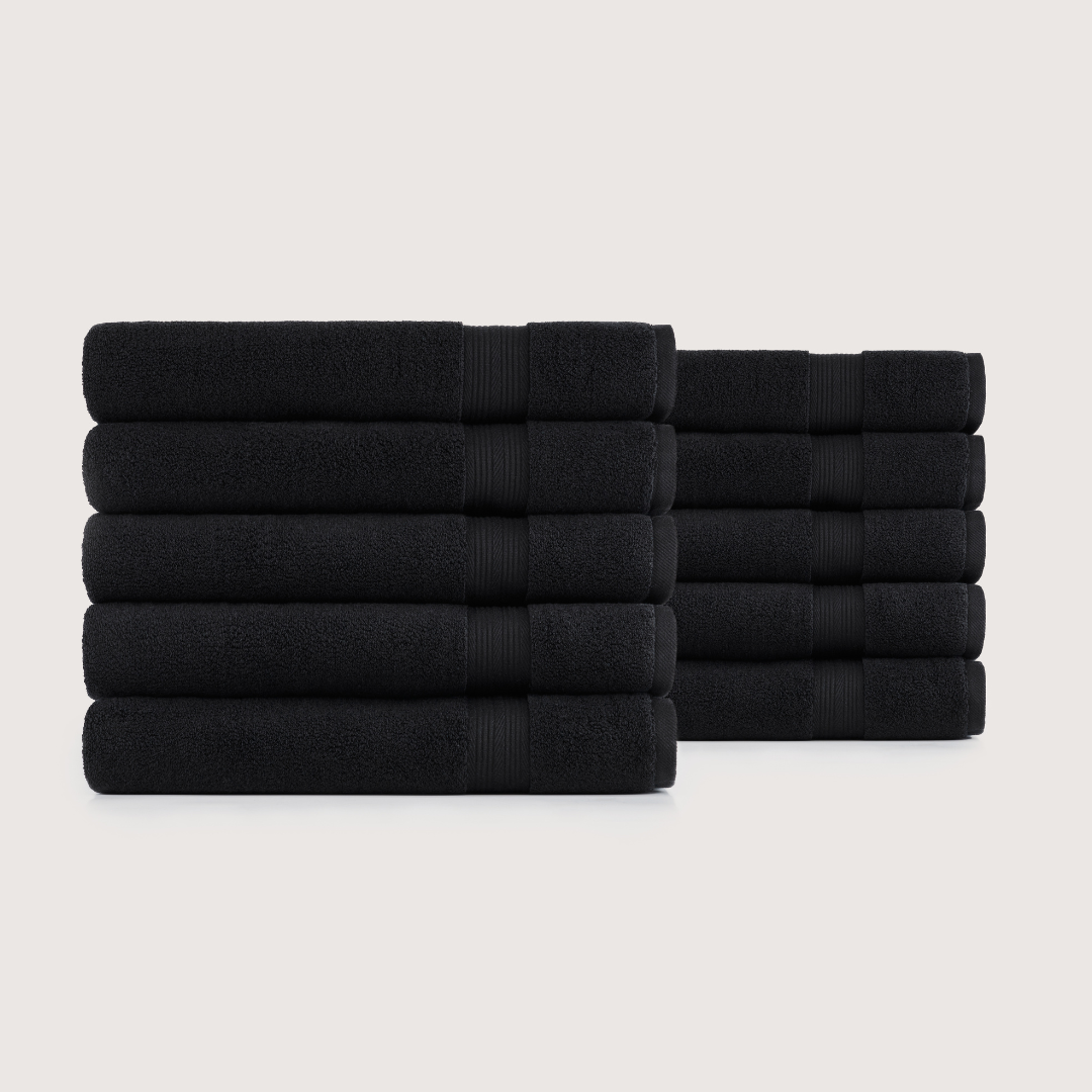 Set van 10 ultrazachte Egyptische katoenen badhanddoeken (55x28 inch)