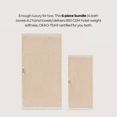 Premium Egyptisch Katoenen badlinnen set 6-delig 1 + 1 Gratis