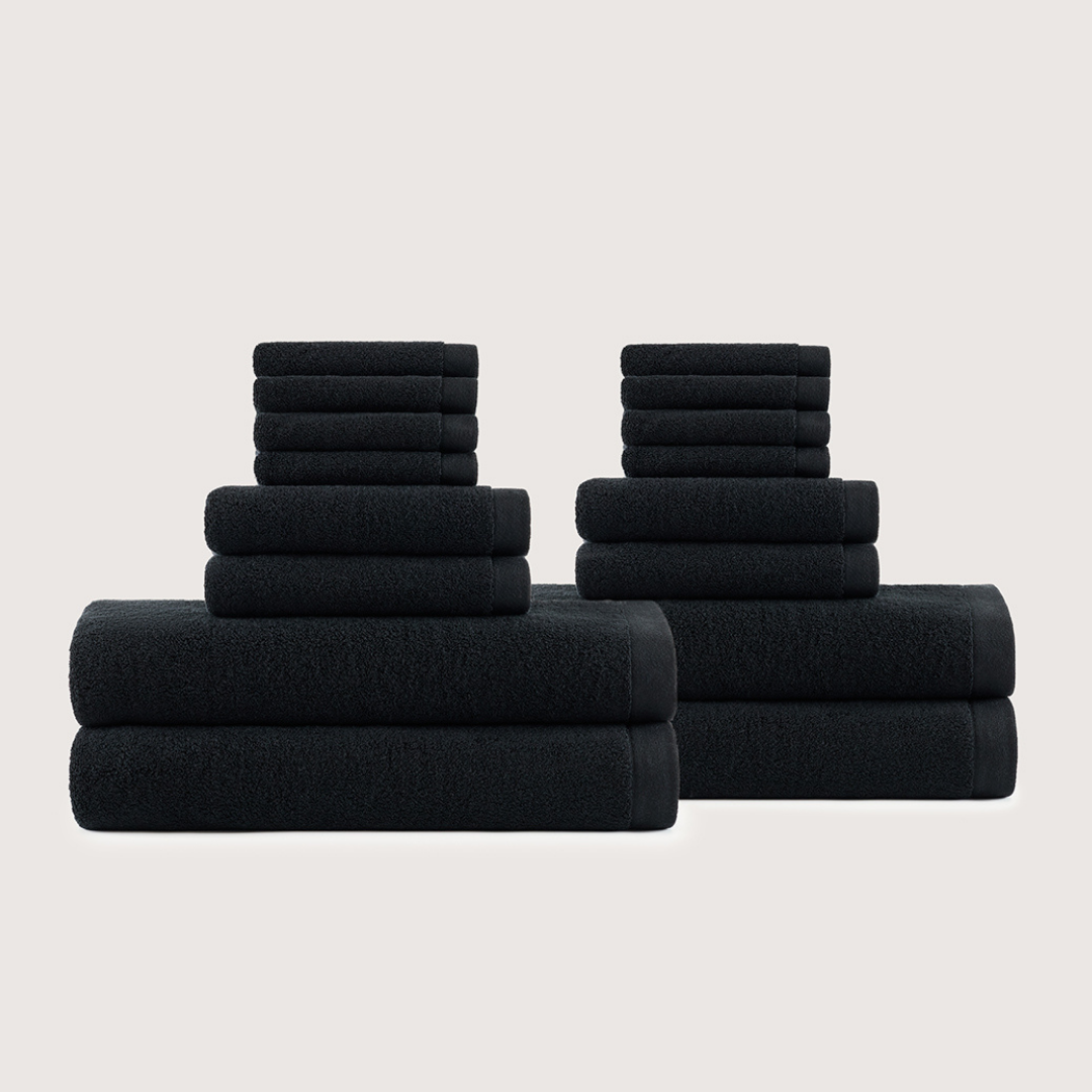 Extra sterke katoenen badset van 16 stuks – Comfort en douceur voor het hele gezin