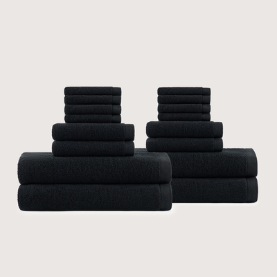 Extra sterke katoenen badset van 16 stuks – Comfort en douceur voor het hele gezin