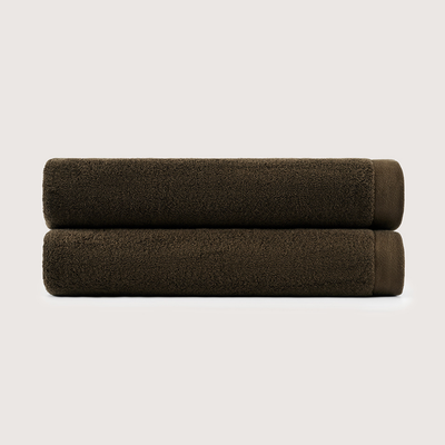 Set van 2 dikke katoenen badhanddoeken 55x28 inch