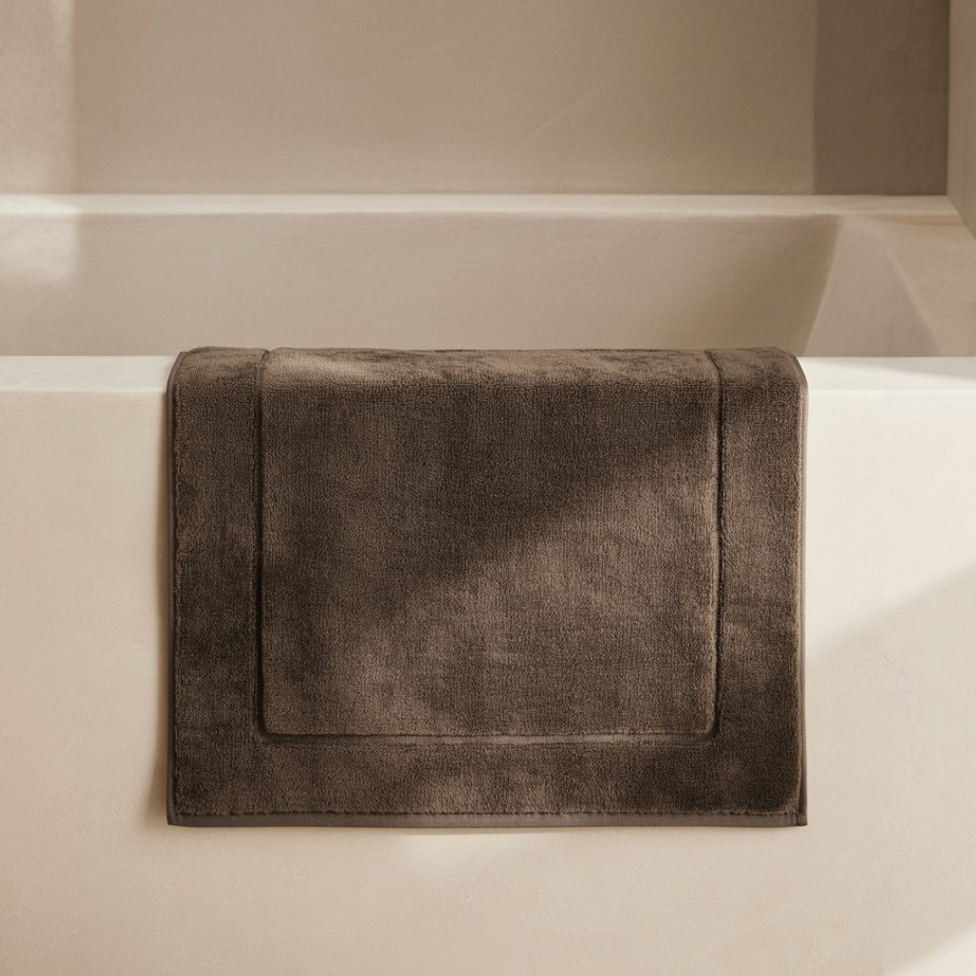 Luxe Egyptische katoenen badmat voor een natuurlijke, spa-achtige ervaring