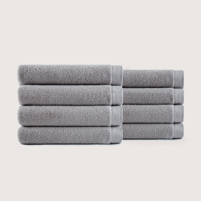 Set van 8 premium krachtige katoenen handdoeken (30x14 inch) voor luxe drogen